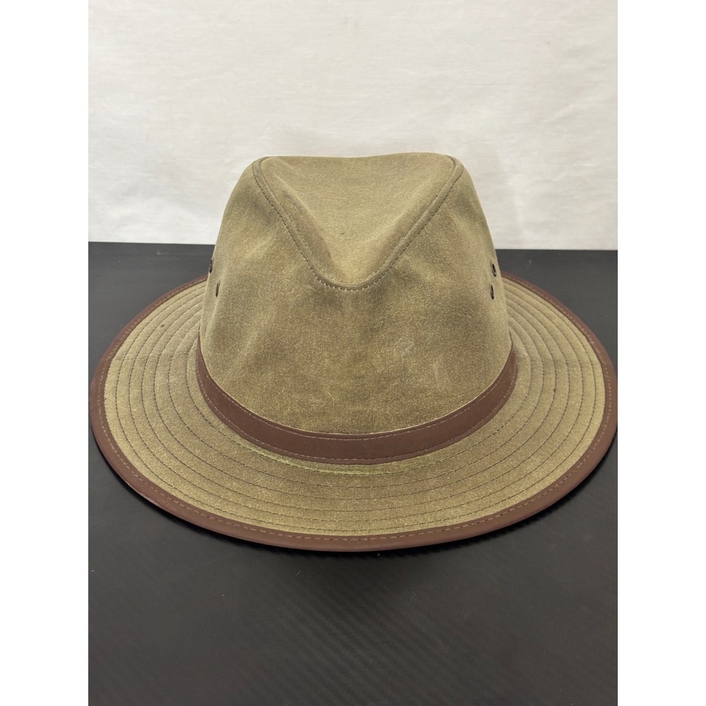 Outback Trading Co Oilskin Madison River Packable Hat XL Sage Green Waterproof